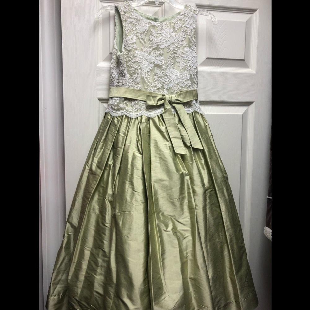 Girls Long Length Dress Silk